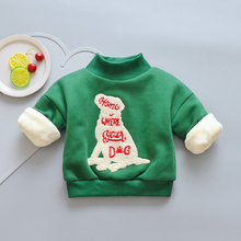 Suéter fofo de inverno para meninos, blusa de desenho animado para crianças quente e grosso de lã de veludo 2024 - compre barato