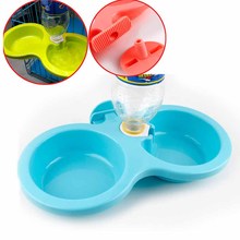 Dual Use Dogs Double Bowl Automatic Water Drinking Feeder For Puppy Dog Cat Pet Cage Hanging Bowl Dogs Cats Feeding Supplies 2024 - buy cheap