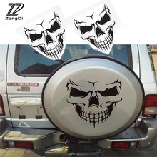 ZD Punisher Skull For VW Passat B5 B6 Polo Golf 4 5 Chevrolet Cruze Lada Granta RAM Car Vent Hood Tire Reflective Decal Stickers 2024 - buy cheap