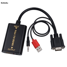 2021 Newest Arrival VGA to HDMI-compatible Cable for 1080P Converter HD Audio AV Converter HDTV Video Cable VGA2 For TV Laptop 2024 - buy cheap