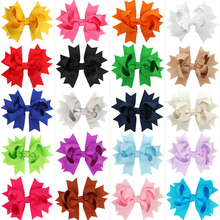 Newborn boy and girlsHair Bows 4 Inch Boutique Hair Bows  Girls Grosgrain Ribbon Hair Bows with Clips 50pcs 2024 - buy cheap