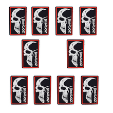 Recon Skull Card Patch Badge for Punk Jacket Iron on Applique Cool Patch Craft Stripe Sew Embroidery Patches for Clothes 10 PCS 2024 - buy cheap