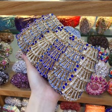 woman Colored Diamonds bag Women Evening Bags Red/gold Chain Shoulder Purse Day Clutches Evening Bags For Party Wedding wallet 2024 - buy cheap
