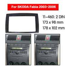 Kit de instalação de rádio para painel skoda fabia 2009-2016, 2 din, estéreo, painel, cd 2024 - compre barato