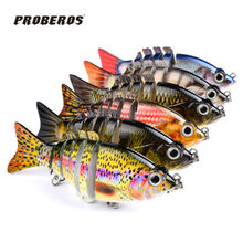 6pcs/Lot 6 Sections Fishing Lure Swimbait Bait Crankbait Tackle Hook Ice Artificial Bait Fishing 10.3cm/20.7g 2024 - buy cheap