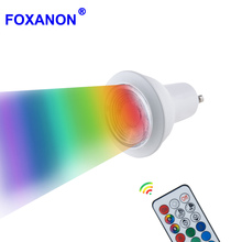 Foxanon rgb Светодиодная лампа 3 Вт E27 GU10 GU5.3 B22 СВЕТОДИОДНАЯ Лампа светильник AC85-265V RGBW RGBWW Светодиодная лампа bombillas led e27 para el hogar 2024 - купить недорого