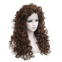 StrongBeauty-Peluca de cabello sintético para mujer, pelo Natural y esponjoso, de rizos, Rubio/marrón 2024 - compra barato