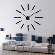 Hot 2019 large 3D diy wall clock home decor living room watch horloge Quartz Needle clocks brief mirror watch 2024 - buy cheap