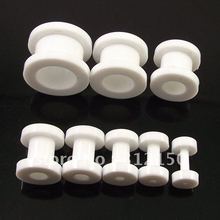 160pcs Free Shipping 8sizes Wholesale White Ear Expander Ear Taper Stretchers Ear Plugs UV Piercing Jewelry Fashion Flesh Tunnel 2024 - buy cheap