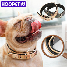 HOOPET Dog Collars Leather Dog Adjustable Collar For Small Medium Large Dogs Pet Supplies 2024 - buy cheap