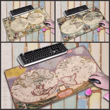 Mairuig Old World Map Large Gaming Mouse Pad Lockedge Mouse Mat Keyboard Pad Desk Mat Table Mat Gamer Mousepad for Laptop 2024 - buy cheap