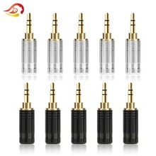 QYFANG 10pcs 2.5mm Audio Jack 3 Poles Stereo Earphone Plug Adapter HiFi Headphone 6.0mm Wire Hole Metal Solder Line Connector 2024 - buy cheap