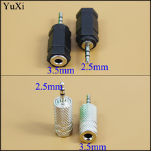Yuxi 2.5mm macho para 3.5mm fêmea, adaptador de entrada para fones de ouvido estéreo e áudio 2024 - compre barato