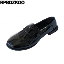 Mocassins china deslizamento em japonês dedo do pé redondo estilo britânico couro de patente preto 2021 mori menina designer vintage sapatos oxfords 2024 - compre barato