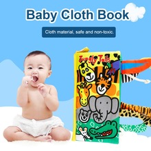 Baby Infant Toys Baby Cloth Book Early Learning Educational Toys with Animals Tails English Story Soft Cloth Development Books 2024 - buy cheap
