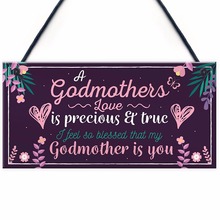 Meijiafei Godmother Thank You Keepsake Christening Godparent Signs Hanging Plaque Thank You Friendship Signs 10" X 5" 2024 - buy cheap