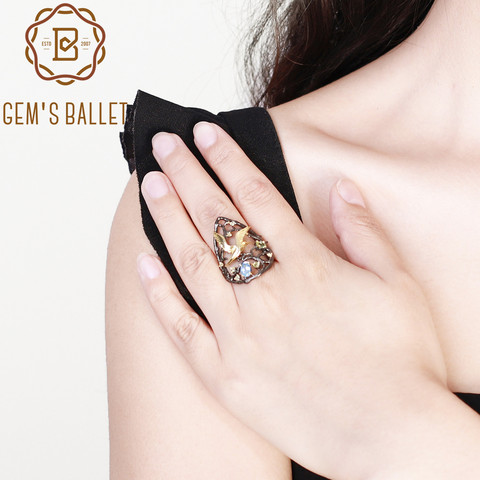Женские кольца gemb's BALLET, кольцо с камнями из стерлингового серебра 925 пробы с синим топазом 0,6ct 2022 - купить недорого