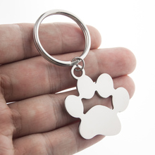 Metal Pendant Keychains Dog Paw Key Ring Stainless Steel Charm Key Fob Creative Gifts for Kid 2024 - buy cheap