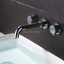 High Quality Wholesale Wall Bathroom Faucet Basin Mixer Hot Cold Water Faucet Wall Mounted HIgh End Tap Wall Top Assemblies 2024 - buy cheap