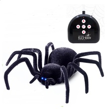 Electronic pet Remote Control Simulation tarantula Eyes Shine smart black Spider 4Ch Halloween RC Tricky Prank Scary Toy gift 2024 - buy cheap