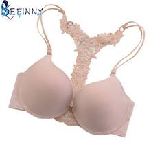Sexy Women  Frontal Lace  Push Up Bra Seamless Cotton Adjusted-Straps Front Closure Underwire Solid Bra 2024 - buy cheap