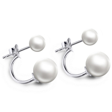 2 Ways Of Wearing 2021 NEW Luxury Pearl Jewelry Plata Double Pearl Earrings Women Bead Jewelry Promotion Wedding Party Gift 2024 - buy cheap