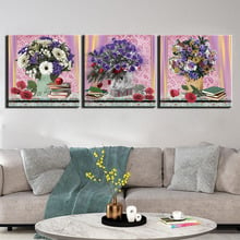 Cuadro sobre lienzo de flores y plantas, arte de pared, carteles estirados y enmarcados e impresiones listas para colgar para la decoración de la pared del hogar 2024 - compra barato