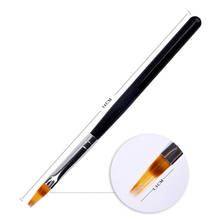 Кисточки для маникюра дизайн ногтей, скос ручка для рисования кисть для рисования черная ручка для самоделки маникюрная пилка художественная кисть кисточки 1 шт 2024 - купить недорого