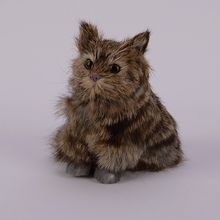 new creative sitting simulation cat plastic&fur lovely cat model gift about 12x7x11cm a40 2024 - buy cheap