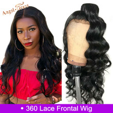 Angel grace-peruca lace front 360, cabelo humano, ondulado, brasileiro, remy 2024 - compre barato