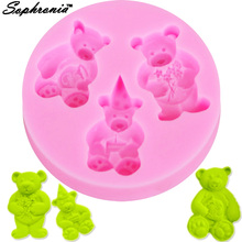 10PCS/SET 3D Bear Silicone Cake Molds Fondant Cake Decorating Tools Gumpaste Chocolate Mold Decoration Baking Tool F1145 2024 - buy cheap