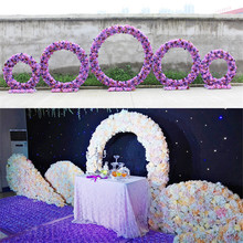 Suporte de ferro para parede, flores artificiais, faça-você-mesmo, decoração de fundo, arco de ferro, 4 tamanhos 2024 - compre barato