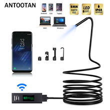 HD 1200P 2M/5M Wifi Endoscope Camera USB IP68 Waterproof Borescope Semi Rigid Tube Wireless Video Inspection for Android/iOS 2024 - buy cheap