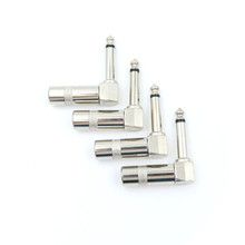 4pcs High Quality 1/4 Inch 6.35mm Jack Right Angle Male Mono Plug L-shape Connector For Guitar Audio 2024 - buy cheap