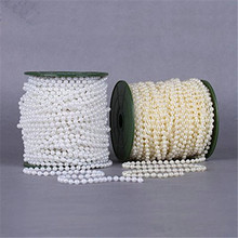 10m of 4mm Bead Pearl String Ivory and white for Craft , Wedding Decoration AA7956 2024 - buy cheap