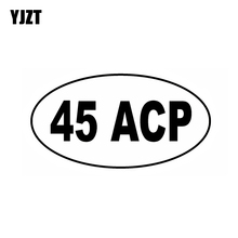 YJZT 14,8 см * 7,8 см 45 ACP овальная виниловая наклейка Милая Автомобильная наклейка черный серебристый C10-01723 2024 - купить недорого