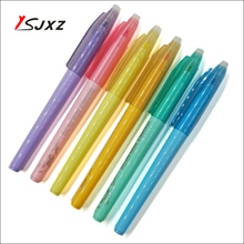 Marcador de caderno, 6 cores, canetas coloridas, apagável, marcador para escola, caderno, diy 2024 - compre barato