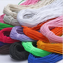 High-Quantity 20yards 1mm Colorful Round Hair Elastic Band Stretching Elastic Rope Rubber Band Elastic Line DIY Sewing Accessory 2024 - compre barato