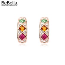 BeBella-pendientes de cristal con perforaciones para mujer, hechos con cristales originales de Swarovski, para regalo de Navidad 2024 - compra barato