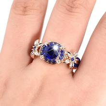 Лидер продаж, классическое очаровательное женское кольцо из искусственных страз в стиле ретро, обручальное кольцо, ювелирные изделия 2024 - купить недорого