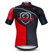 Maillot de Ciclismo de manga corta para Hombre Ropa de Ciclismo de montaña profesional, color negro y rojo 2024 - compra barato