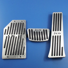 Pedal de freio de liga de alumínio, de alta qualidade, placa antiderrapante, acelerador, capas para hyundai ix35 2024 - compre barato