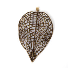 New Arrival 10pcs 80x49mm Antique Bronze Metal Pendant Leaves Charms Jewelry Findings Accessories For DIY 2024 - buy cheap