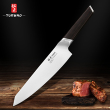 TURWHO 8" Chef Knife DIN 1.4116 Stainless Steel Germany Kitchen Knives  Ebony Handle 2024 - buy cheap