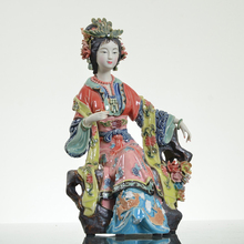Chinese style Ancient Master Art Handicraft Ceramic Beauty Statues Figurines Crafts Exquisite Beautiful Ladies Sculptures Decor 2024 - buy cheap