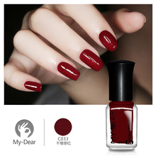 MYDANCE-1 botella de 6ml de esmalte de uñas rojo vino, laca de uñas de larga duración, manicura Regular, arte de uñas 2024 - compra barato