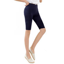 Women  Knee Length Elastic Solid Color Ladies Casual Trousers Fitness  Plus Size 3-5XL FS 2024 - buy cheap
