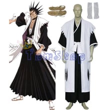 Bleach-Kimono de Cosplay de capitán Zaraki Kenpachi para hombre, traje con sandalias, 11. ª división, envío gratis 2024 - compra barato