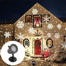 Снежинка лампа лазер современный Крытый Открытый Автоматический светодиодный движущийся снежинки прожектор лампа стена и дерево Рождество 14,6 2024 - купить недорого