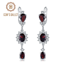 GEM'S BALLET 925 Sterling Silver Earrings 4.88Ct Natural Red Garnet Gemstone Vintage Drop Earrings for Women Gift Fine Jewelry 2024 - buy cheap